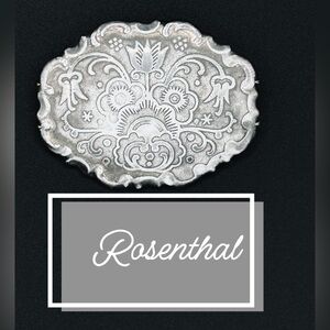 Vintage 1950s Rosenthal Marktredwitz Germania Porcelain Brooch - Shape 353